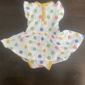 Kyte Baby Bamboo Twirl Bodysuit Dress in Spring Egg